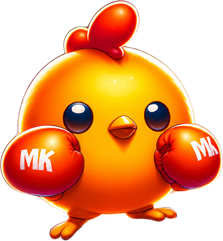 Mascotte My Khao le poulet boxeur